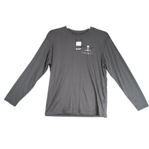 NWT Salinity Gear Men's M Long Sleeve T-Shirt‎ Gray Saltwater Sportsmen Fishing